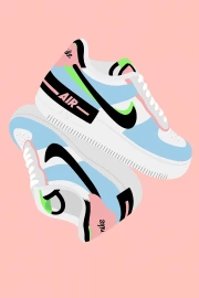 Iconic Nike Air Sneakers: Bright Accent in the Interior
