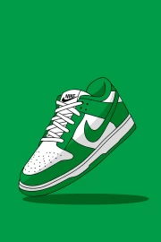 Green Nike Sneakers: Dynamic and Fresh