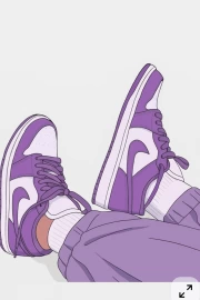 Purple Nike Sneakers: Style and Comfort on Animation