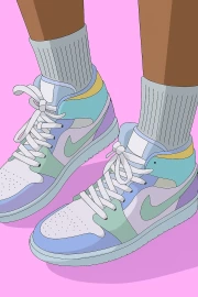 Pastel Nike Sneakers: Dynamic and Stylish