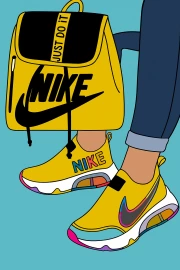 Energy in Motion: Stylish Nike Sneakers and Backpack