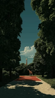 Graceful Giraffes: Architecture of Nature in the Park