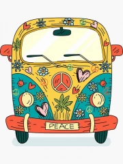 Floral Volkswagen: Freedom and Love in 70s Style