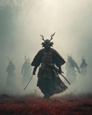Mighty Samurai in the Mist: Strength and Honor