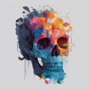Skull Geometry: A Vivid Transition Between Reality and Fantasy