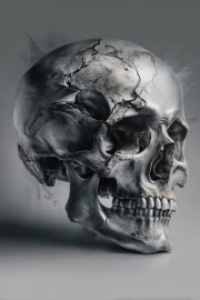 Skull of Time: The Living Art of Cracks