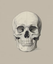 Mysterious Skull: Play of Light and Shadow