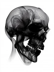 Mysterious Skull: A Subtle Play of Lines