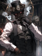 Steampunk Mystery Hero: Gears and Clocks in Factory Aesthetics
