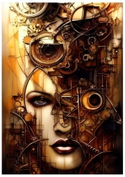 Mysterious Portrait of Gears: Dive into the World of Steampunk