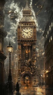 Vortex of Steam and Gears: Time Travel in Steampunk Style