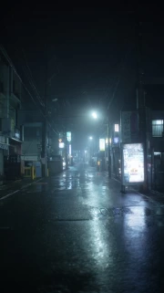 Foggy Evening: The Mysterious Architecture of a Deserted Street