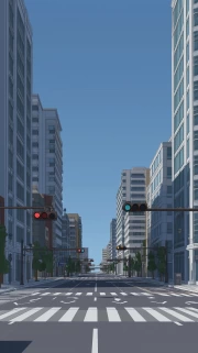 Harmony of Lines: Modern City Street