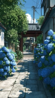 Architectural Symphony of the Street: Light, Shadows and Floral Arches