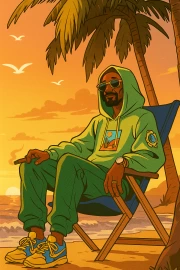 Sunset Hoodie: Streetwear Hype Culture Under the Palms