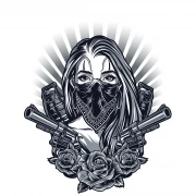 Tattoo Mystery: Roses and Revolvers