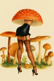 Trippy Mushroom Girl: Illusion of Magic