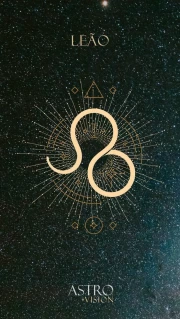 Leo Glow: Golden Zodiac Sign on Starry Background