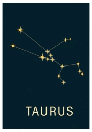 Cosmic Harmony of Taurus Constellation: Stars on Dark Background