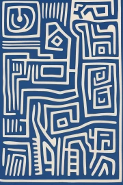 Blue and White Labyrinth of Tranquility: Minimalism and Harmony