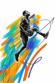 Basketball Explosion: Dynamics and Color in Sports