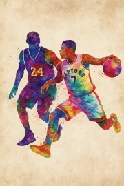 Basketball Energy: A Vibrant Explosion of Sport