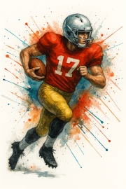 Triumphant Moment: The Energy of American Football