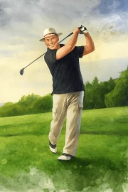 Triumph on the Green: Watercolor Golf
