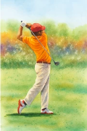 Summer Freshness and Grace of Golf Impact