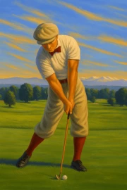 Golf Elegance: Retro Charm of Green Courses