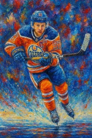 The Dynamics of Hockey: The Energy of Sports in Painterly Brushstrokes