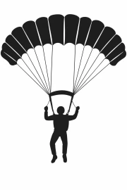 Freedom in the Sky: Skydiver Silhouette
