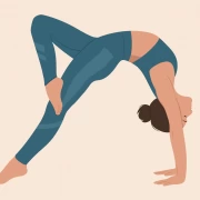 Grace in Motion: Gymnast in Stretching Pose