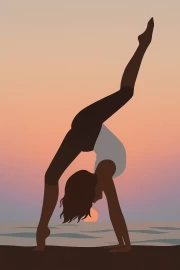 Harmony of Sport: Sunset Stretching Dance