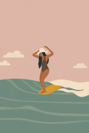 Summer Surfing Freedom: Sport on the Waves