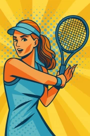 Pop Art Tennis Player: The Passion of Sports on Your Walls