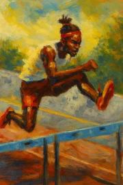 Hurdler: Energy and Achievement in Track Field Sports