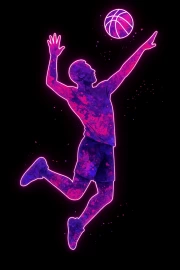 Neon Volleyball: The Energy of Sport
