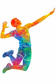 Bright Takeoff: Volleyball Energy