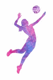 Volleyball Flight: The Energy of Sport in Bright Colors