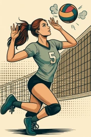 Volleyball: The Moment of the Decisive Strike