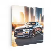 1999 Nissan GT-R R34 in Bright Weather - Iconic Powerhouse