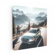 Audi A6 in Mountain Scene - Elegance Meets Performance