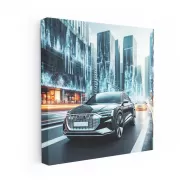 Audi e-Tron Parking Luxury Electric SUV - Futuristic Elegance