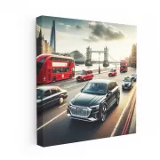 Audi Q4 e-tron in London - Futuristic Elegance in Motion