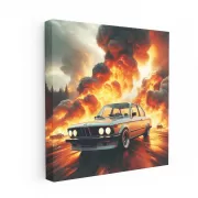 Classic BMW E21 3 Series in Flames - Timeless Icon