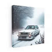 BMW E30 3 Series in Snowfall - Iconic Winter Performance