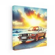 Classic BMW E24 by Beach: Timeless Elegance in Motion