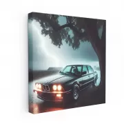 BMW E30 Amidst Thunderstorm - Classic Power and Elegance