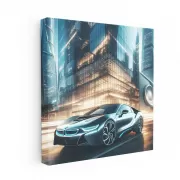 BMW i8 at Building - Futuristic Hybrid Elegance